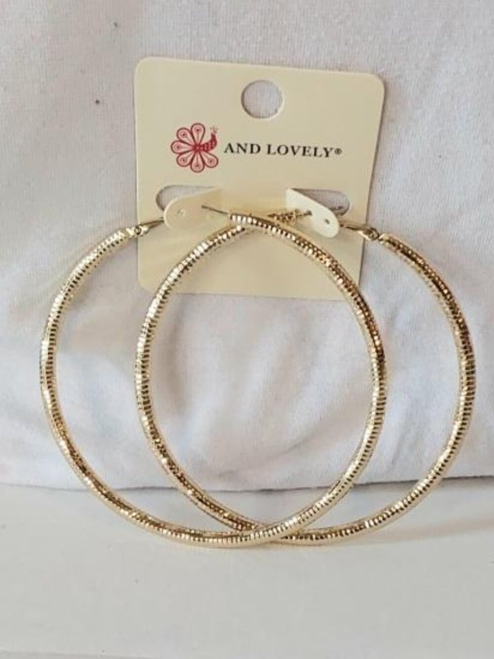 Gold Tone Statement Hoop Earrings